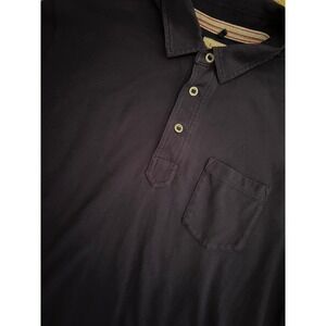 Relwen Pique Polo Shirt Navy Blue Short Sleeve Pocket Mens Large Classic Logo